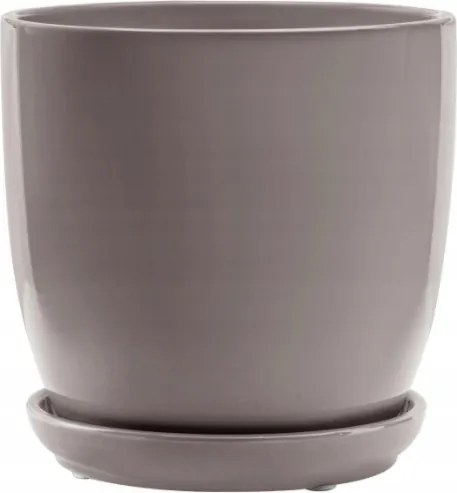 Kerámia kaspó dekoratív virágtartóval 13 cm bézs