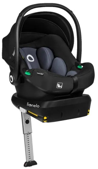 Lionelo - Forgatható autósülés alappal ASTRID SET i-Size 40-87 cm Fekete Szürke