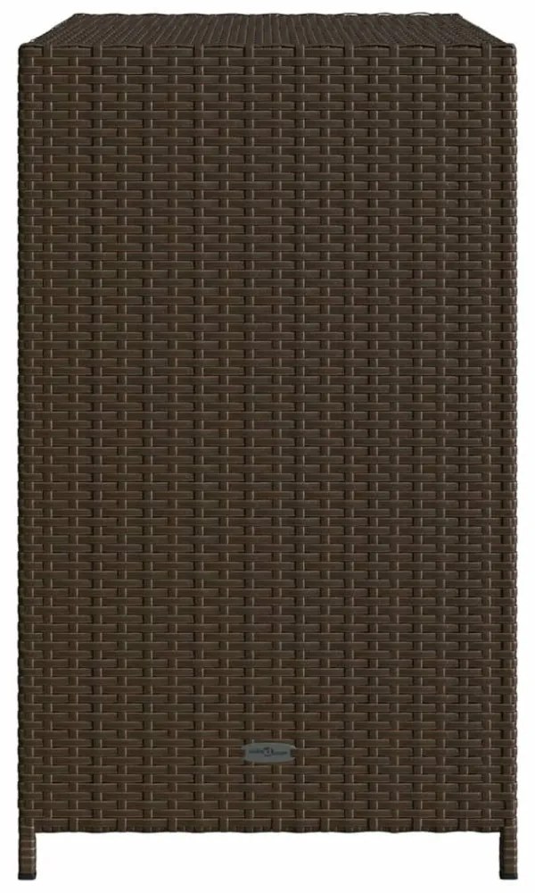barna polyrattan kerti tárolószekrény 83x45x76 cm
