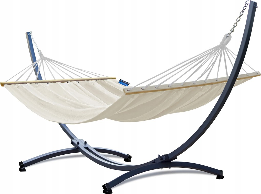 Függőágy acél vázzal Grande kerti függőágy keresztlécekkel Potenza