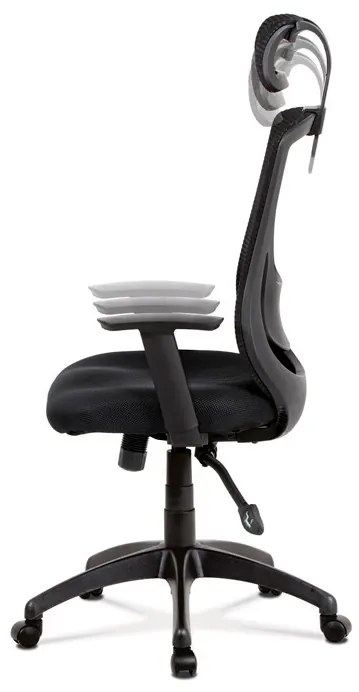 Fekete Hálós Irodai Szék, Szinkron Mechanikával. KA-A186 BK