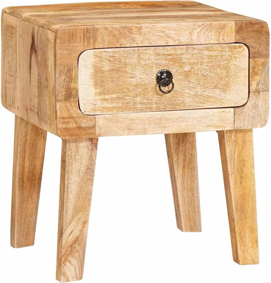 vidaXL Végasztal fiókkal Barna 40 x 32 x 46 cm Tömör Mangófát