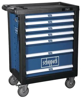 Scheppach TW 1000 Műhelykocsi szerszámokkal, 7 fiókos, 263 db-os (5909304900)
