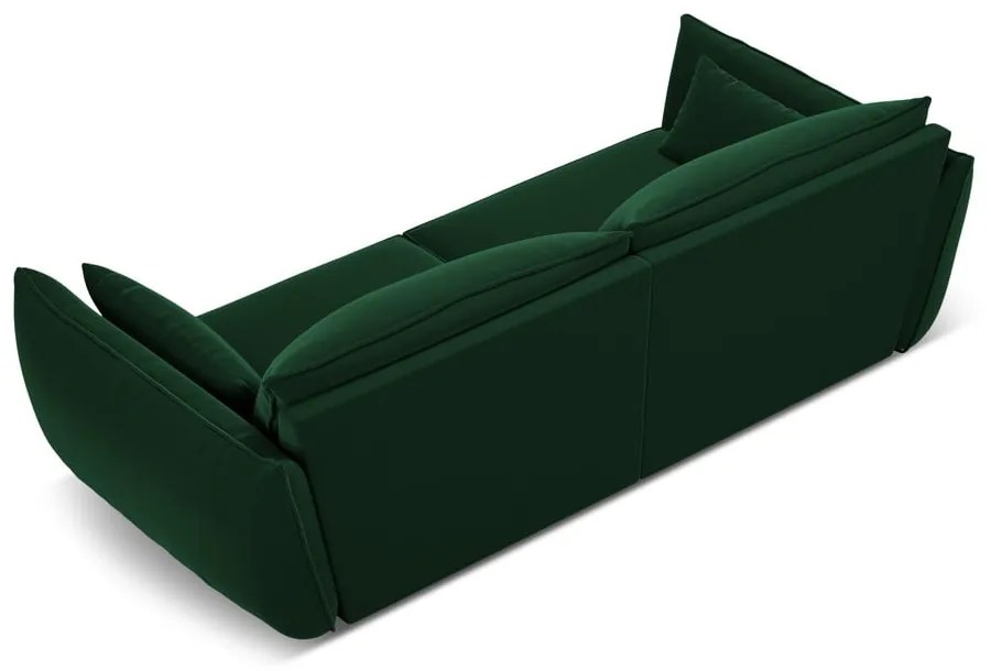 Sötétzöld bársony kanapé 208 cm Vanda – Mazzini Sofas
