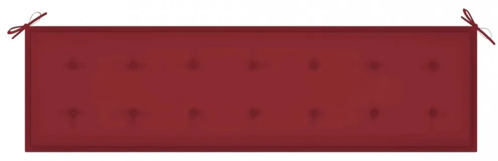 bordó oxford szövet kerti padpárna 180 x 50 x 3 cm