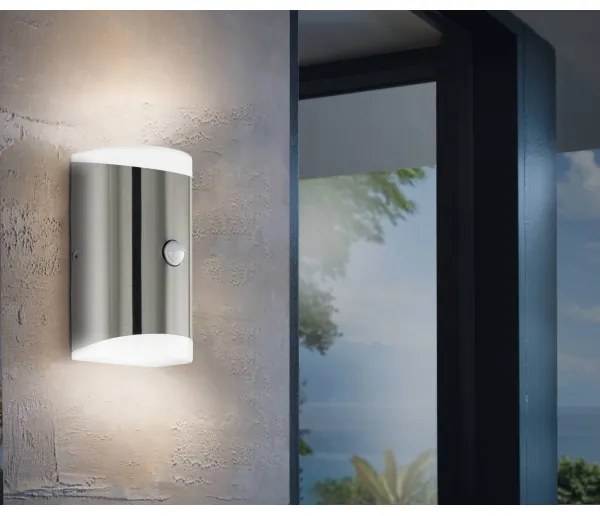 Eglo 75544-LED Kültéri fali lámpa érzékelővel CARPINERA 2xGU10/4,6W/230V
