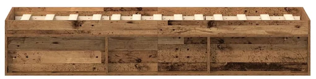antik fa szerelt fa ágykeret matrac nélkül 75x190 cm