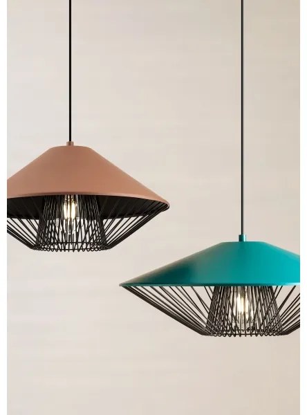 Redo 01-3005 - Kábeles függőlámpa GRILL 1xE27/42W/230V átm. 39,6 cm fekete/barna