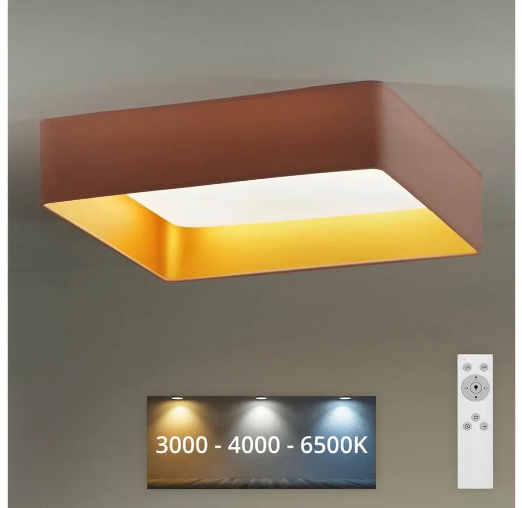 Brilagi Brilagi - LED Dimmelhető lámpa VELVET SQUARE LED/24W/230V + távirányító rózsaszín BG0636