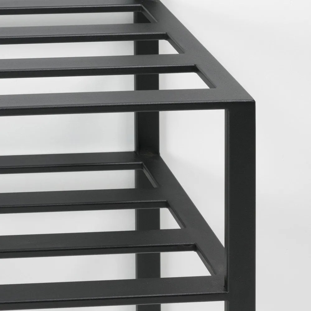 Fekete fém előszoba bútor 70x178x29 cm Ivar – Spinder Design