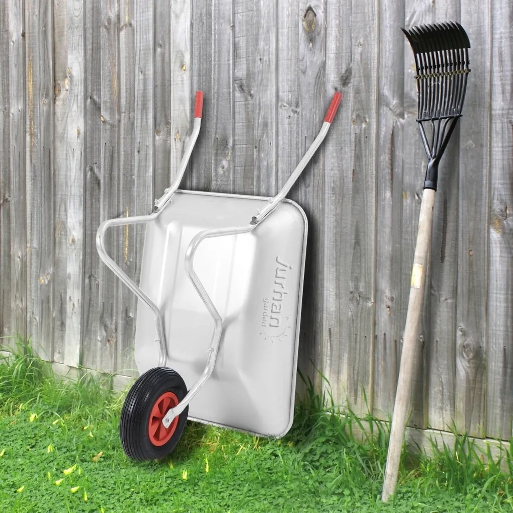 LARRY horganyzott talicska, max. kapacitás 80l/100kg, ezüst/fekete Gardebruk