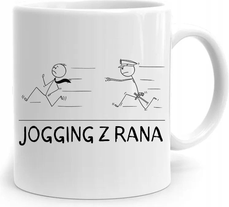 Rendőr Bögre Rendőrnő Kocogás Reggel Nyomtatott Fotóval