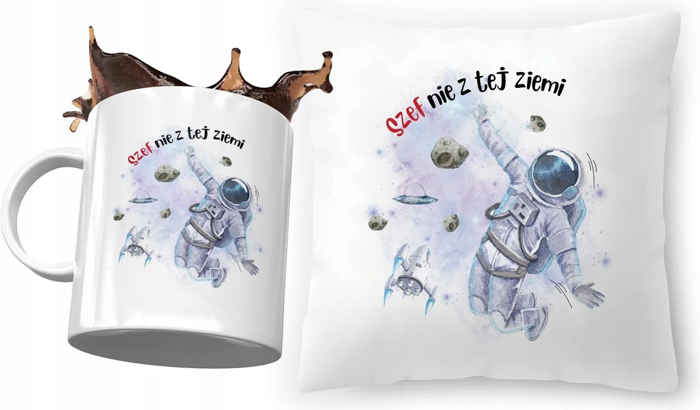 Főnöknek Párna Ajándék Bögre Szett Nyomtatott Fotóval