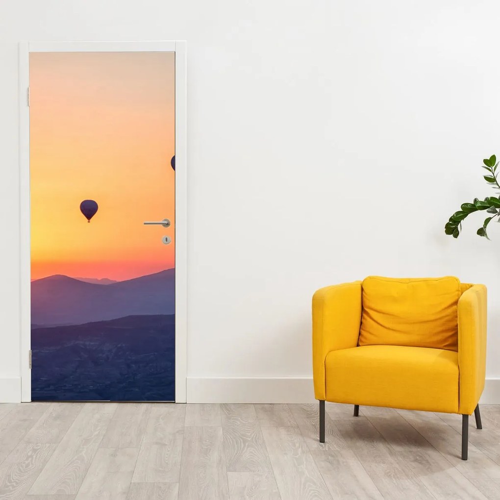 Fotótapéta ajtóra - Hőlégballonok (95x205cm)
