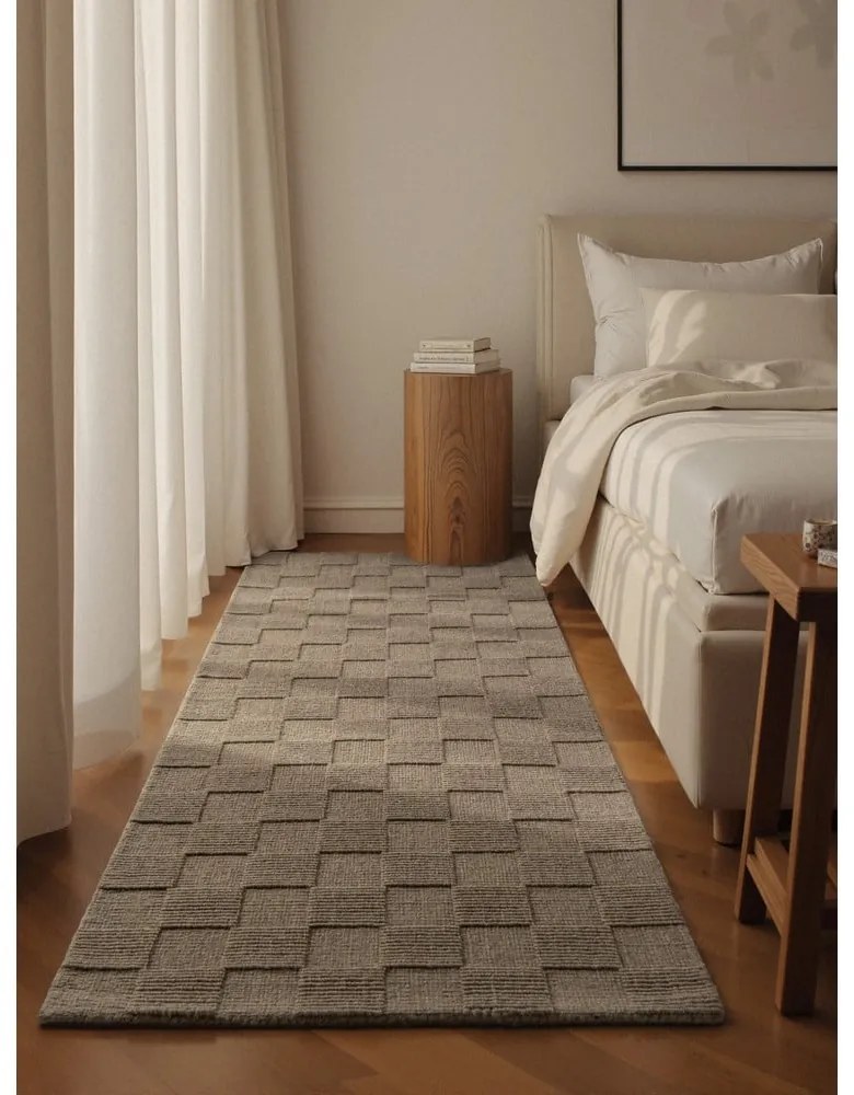 Bézs kézi szövésű gyapjú futószőnyeg 80x200 cm Scala – Villeroy&amp;Boch