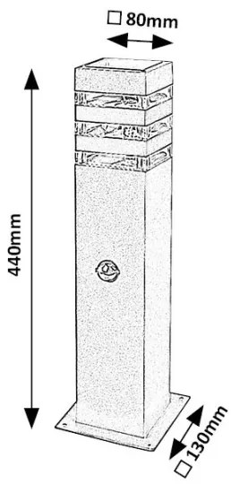 Rabalux 77026 - Kültéri lámpa érzékelővel ANKARA 1xE27/12W/230V IP44
