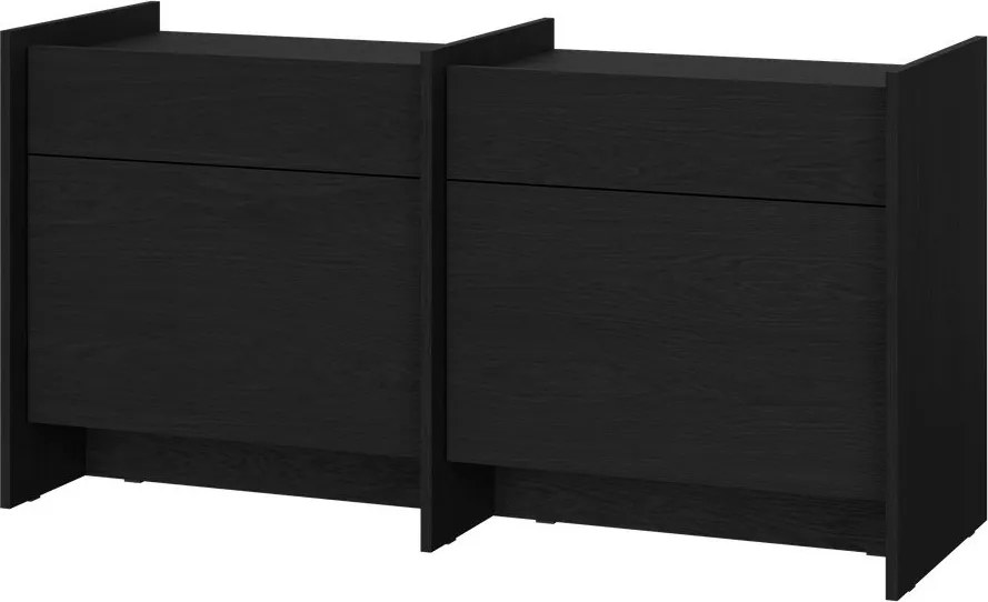 Fekete komód 146x76x51 cm Hido – noo.ma
