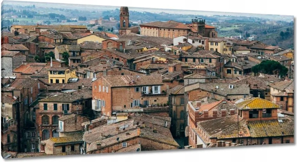 Vászonkép 115x55 Olasz bérházak Siena