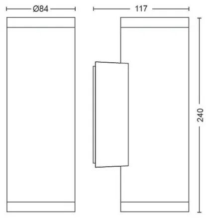 Philips 17463/30/P7 - LED RGBW Kültéri lámpa Hue APPEAR 2xLED/8W/230V IP44