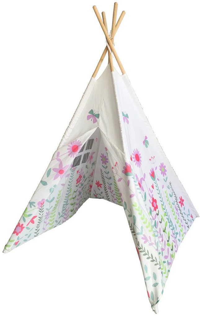 G21 játék - Teepee sátor Tavaszi rét, rózsaszín virágok