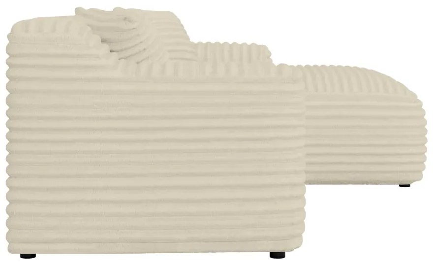 Bézs kordbársony sarokkanapé (jobb oldali-heverő résszel) Martin – Ropez