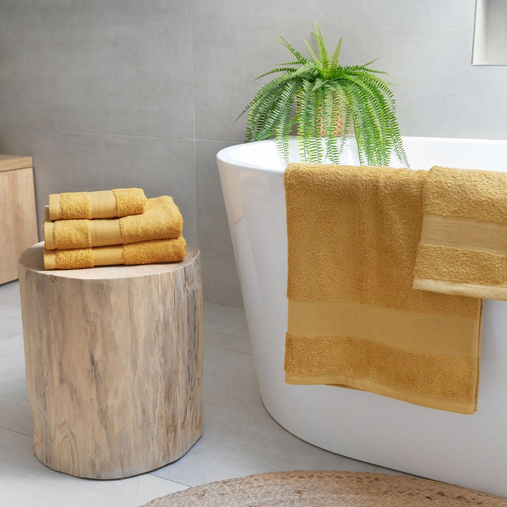 Goldea bambuszszálas törölköző és fürdőlepedő - aranyszínű 50 x 100 cm