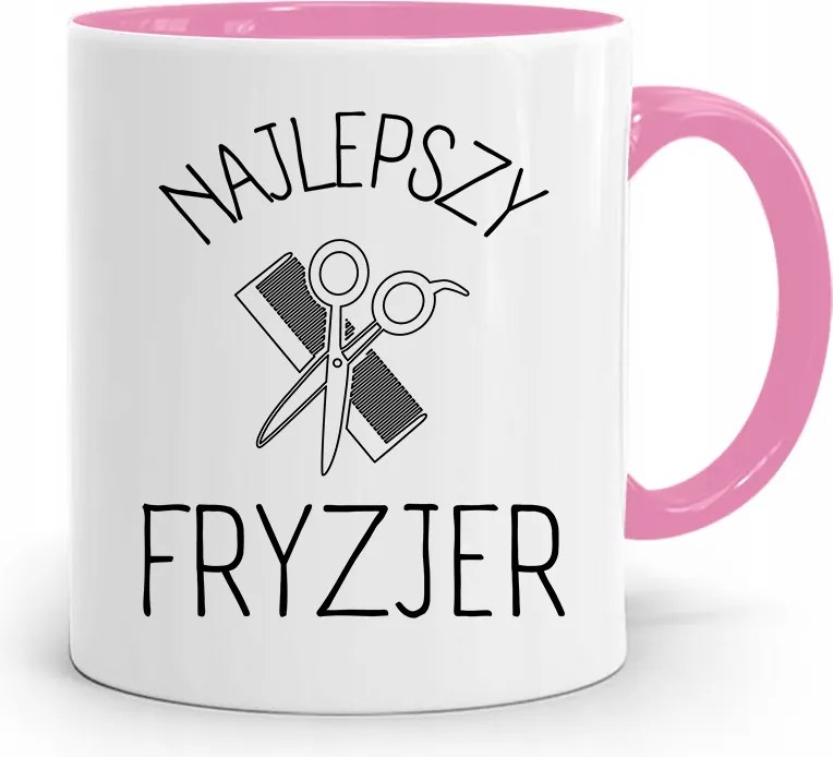 Rózsaszín Bögre Fodrásznak Legjobb Fodrász Nyomtatott Fotóval