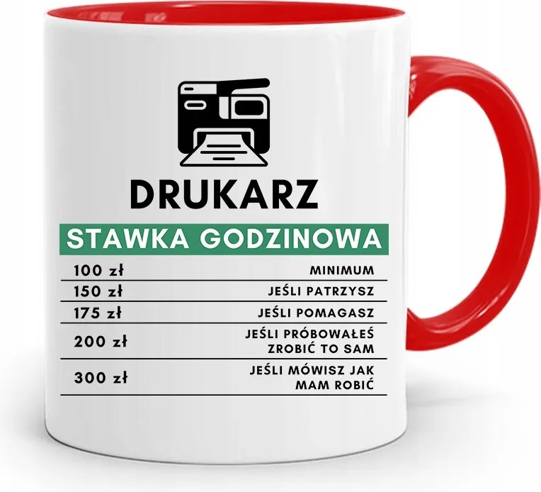 Nyomtató Piros Bögre Születésnapi Ajándék fényképes nyomtatással