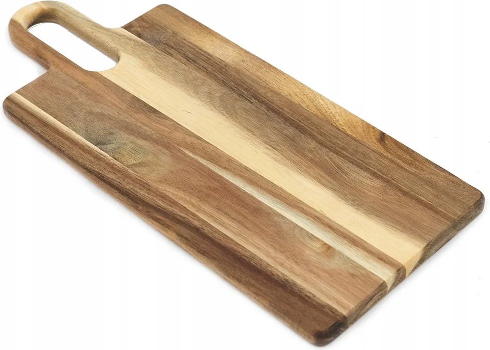 Tálaló Vágódeszka Fogantyúval 40cm Barna Akácfa