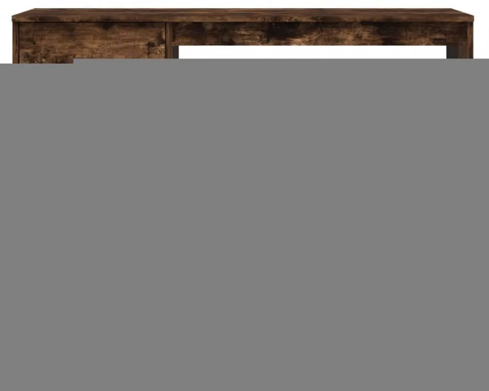 füstös tölgy színű szerelt fa íróasztal fiókkal 115x50x75 cm