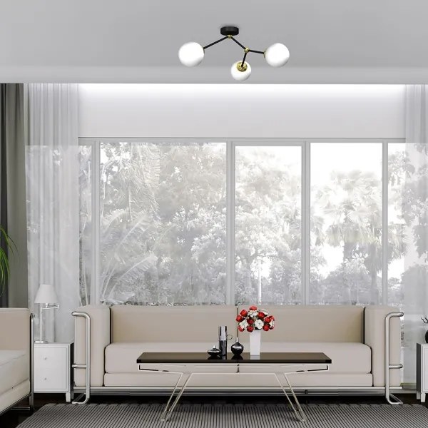 Felületre szerelhető csillár JOY 3xE14/40W/230V fekete/arany