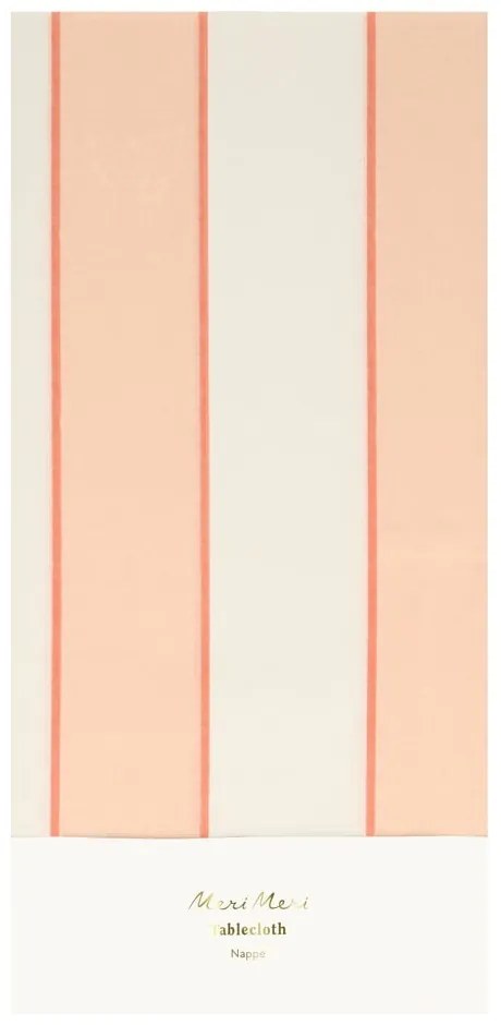 Asztalterítő 137x259 cm Peach Stripe – Meri Meri