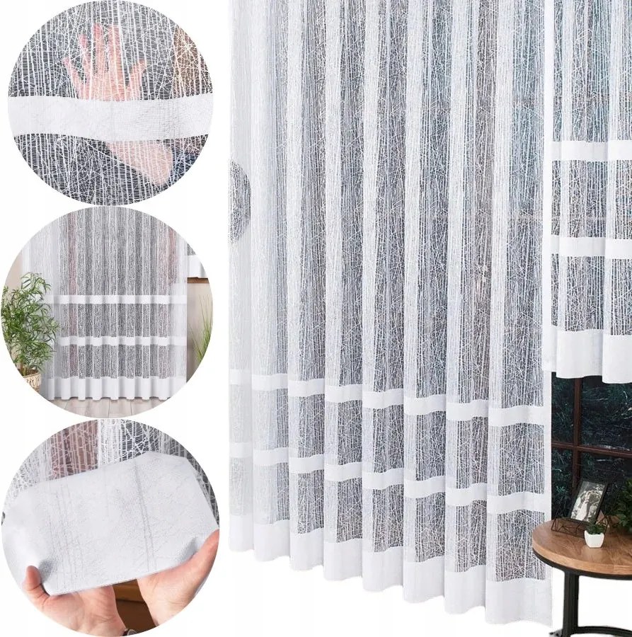 Függöny Kész Jacquard Elegáns Mintás Eredeti Szövés Egyenes 300x250cm