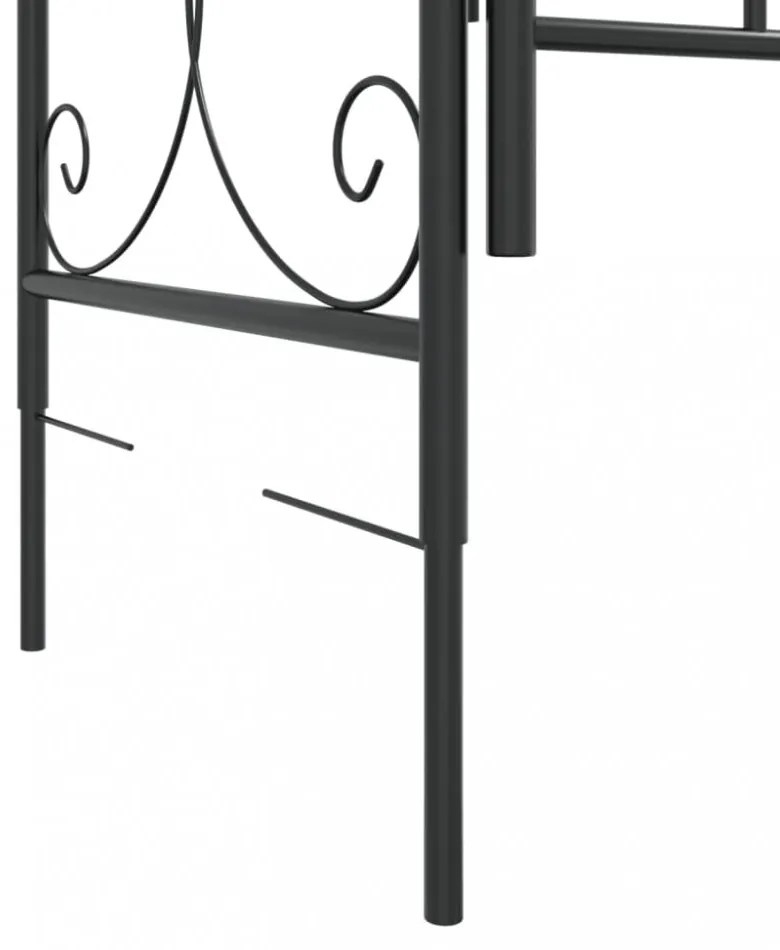 fekete acél kerti boltív kapuval 108 x 45 x 235 cm