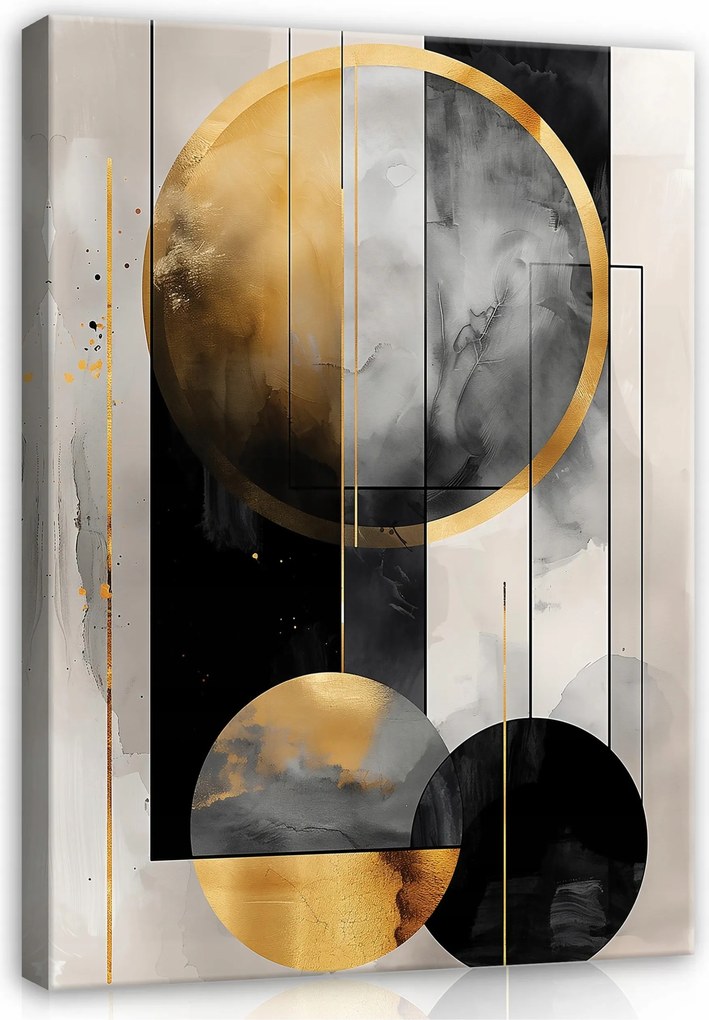 Vászonkép Absztrakt Art Deco Arany Vászon Fal Nappali Hálószoba 60x40