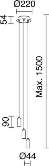 NOVOLUX 717E-G05X1A-01 A TU ESTILO Többágú Függesztett Lámpa Fehér E27 IP20