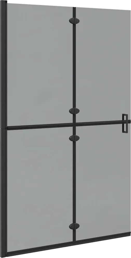 vidaXL Sétáló zuhanyfal Fekete 120 x 6,5 x 190 cm