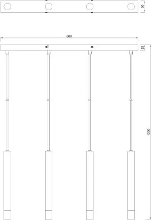Zuma Line P241125804BL - VELIC kábeles csillár 4xG9/5W/230V fekete