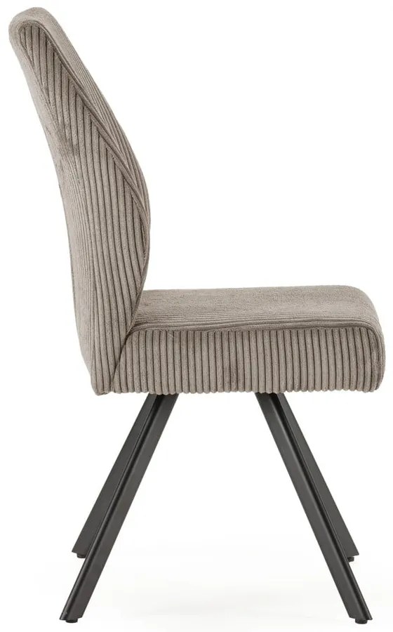 Világosszürke kordbársony étkezőszék szett 2 db-os Anibal – Marckeric