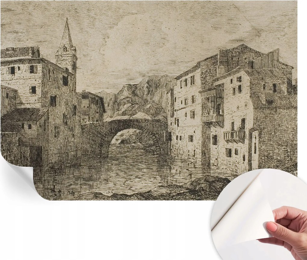 Dekoratív öntapadós fotótapéta irodába Városi panoráma 104x70 cm