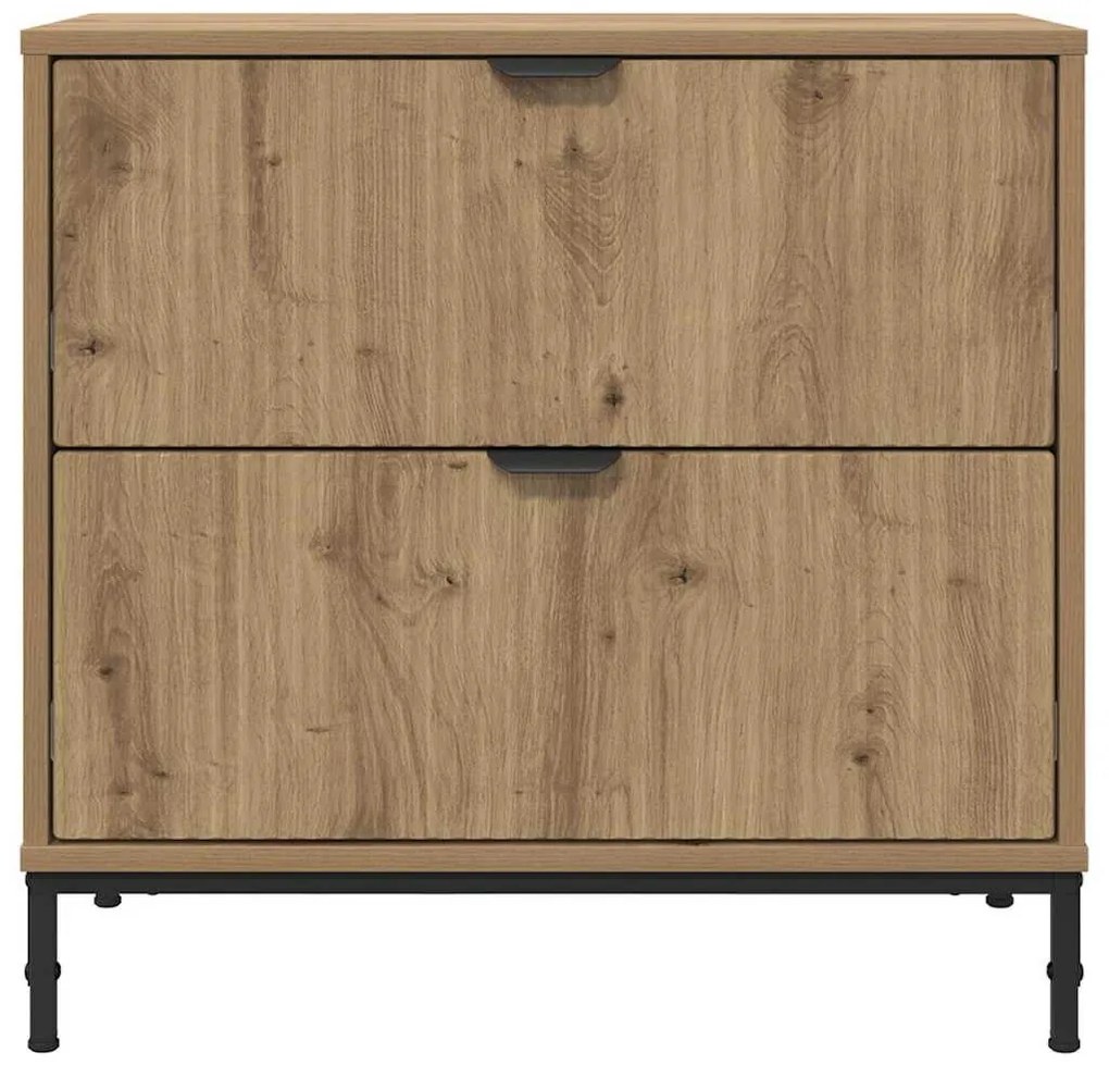 Éjjeli asztal fiókkal kézműves tölgy 63.5 x 36 x 61 cm Faanyag