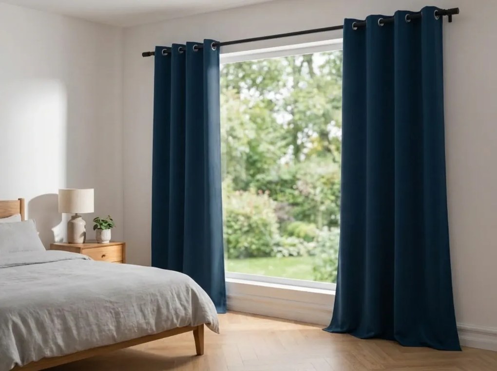 Sötétítő függöny DREAM VELVET 140x250 cm, kőolaj színű Felfüggesztés: Fém gyűrűk