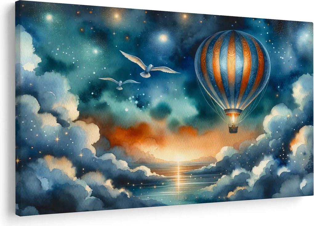Kép - Repülés az éjjeli ég alatt (90x60 cm)