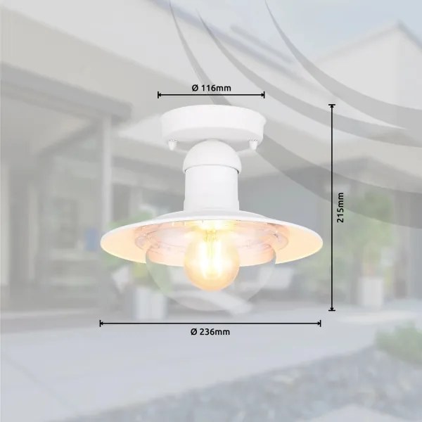 Globo 3274DW - Mennyezeti lámpa LINDA 1xE27/15W/230V