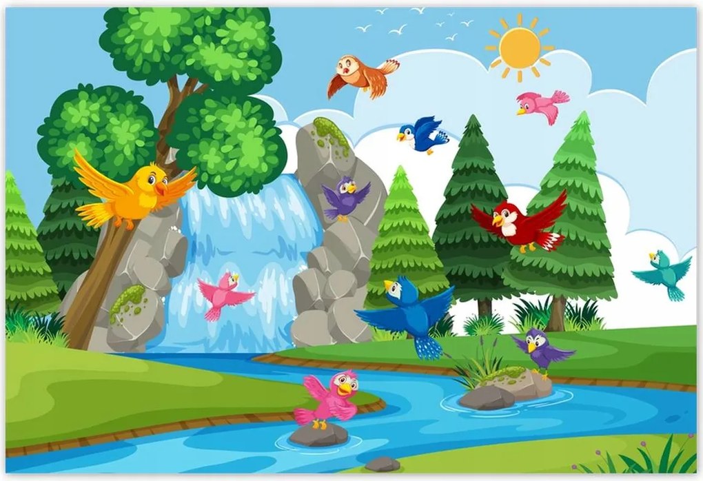 Poszterek 185x125 Állatok Vízesés