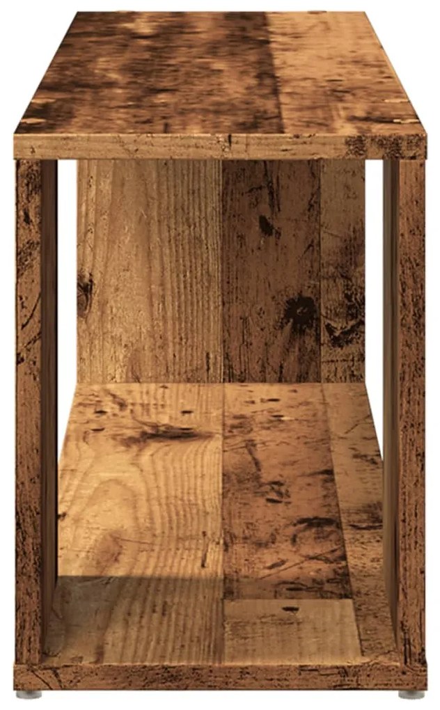 antik fa színű szerelt fa TV-szekrény 100 x 24 x 32 cm