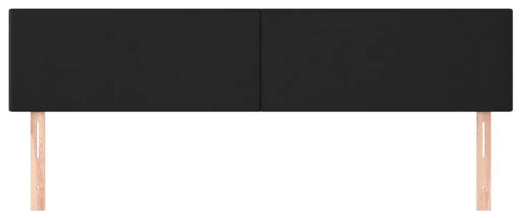 2 db fekete műbőr fejtámla 80 x 5 x 78/88 cm