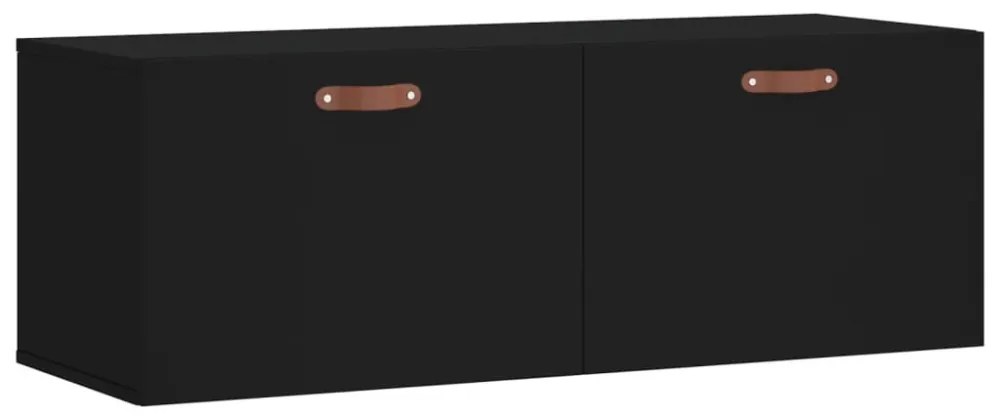 fekete szerelt fa faliszekrény 100 x 36,5 x 35 cm