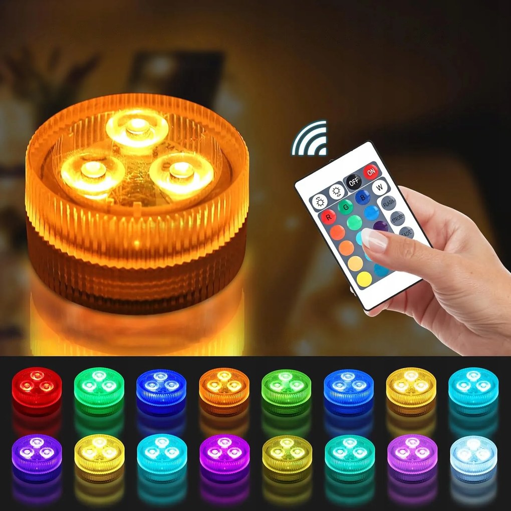 Medence Lámpa Led Jakuzzi Lámpa Rgb 5 Db 1 Távirányítóval