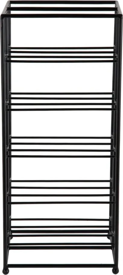 Fekete fém bortartó polcos állvány, palackok száma 10 25x57x22,5 cm Dual Floor – PT LIVING